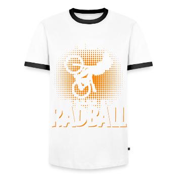 Radball Mir reichts Radballer - Männer Kontrast-T-Shirt - Weiß/Schwarz - Vorne - AI Model Female 172 light (172cm) & AI Model Male 178 dark (178cm)