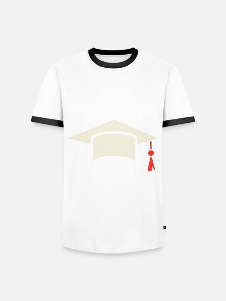 Abitur Abiturient Abi Abifeier - Männer Kontrast-T-Shirt - Weiß/Schwarz