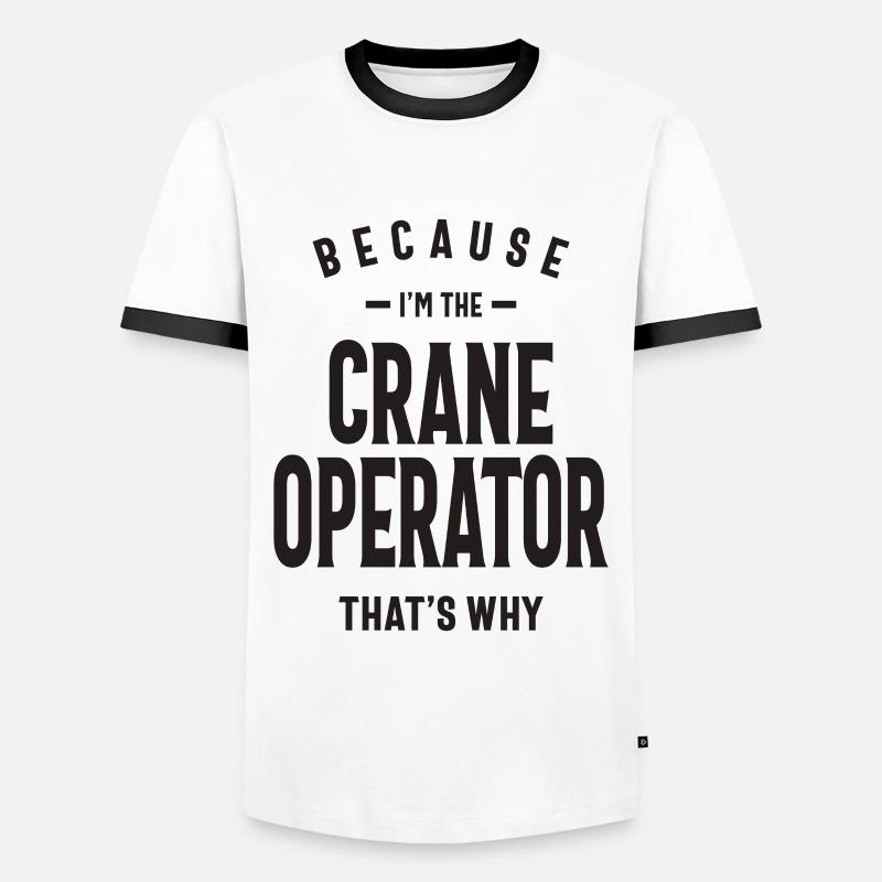 Berufsbezeichnung Kranführer Beruf - Männer Kontrast-T-Shirt - Weiß/Schwarz