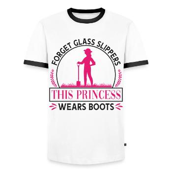 Agriculteur Forget Glass - T-shirt contrasté Homme - blanc/noir - Devant - AI Model Female 172 light (172cm) & AI Model Male 178 dark (178cm)