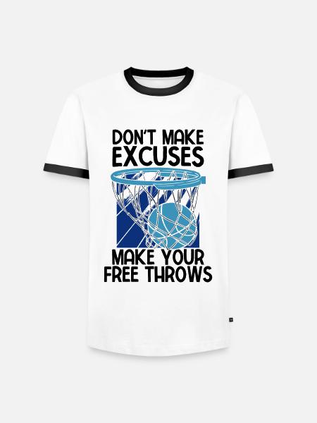 Basketball - Männer Kontrast-T-Shirt - Weiß/Schwarz