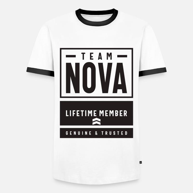 Benutzerdefinierter Name von Nova - Männer Kontrast-T-Shirt - Weiß/Schwarz
