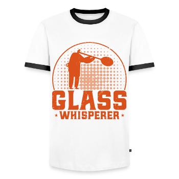 Glasblasen Glasbläser Glasbläser Geschenk - Männer Kontrast-T-Shirt - Weiß/Schwarz - Vorne - AI Model Female 172 light (172cm) & AI Model Male 178 dark (178cm)