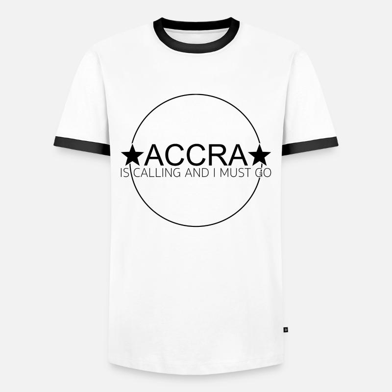 Accra Spruch - Männer Kontrast-T-Shirt - Weiß/Schwarz