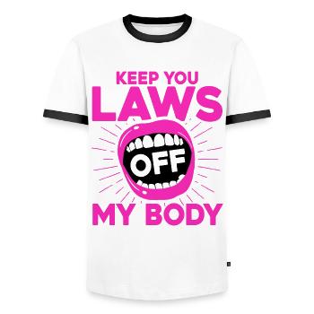 Feminism Feminist Equality of the Ges - Men's Ringer Shirt - white/black - Front - AI Model Female 172 light (172cm) & AI Model Male 178 dark (178cm)