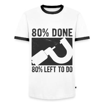 Maschinen-Bediener Maschinenführer Machinist - Männer Kontrast-T-Shirt - Weiß/Schwarz - Vorne - AI Model Female 172 light (172cm) & AI Model Male 178 dark (178cm)