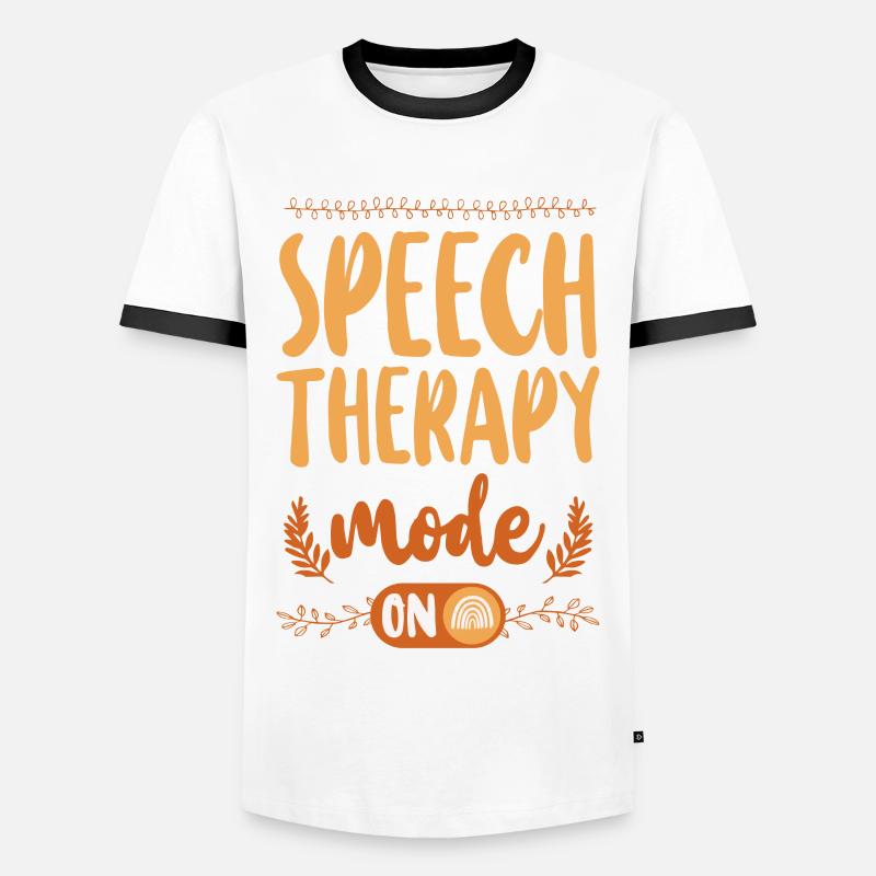 Speech Therapist Therapy Assistant - Männer Kontrast-T-Shirt - Weiß/Schwarz