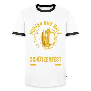Schützenverein Bier Schützenfest - Männer Kontrast-T-Shirt - Weiß/Schwarz - Vorne - AI Model Female 172 light (172cm) & AI Model Male 178 dark (178cm)