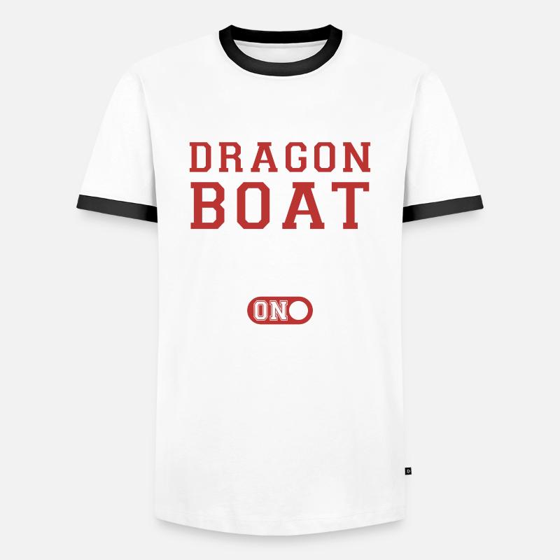 Drachenboot-modus Drachenboot-rennpaddler - Männer Kontrast-T-Shirt - Weiß/Schwarz