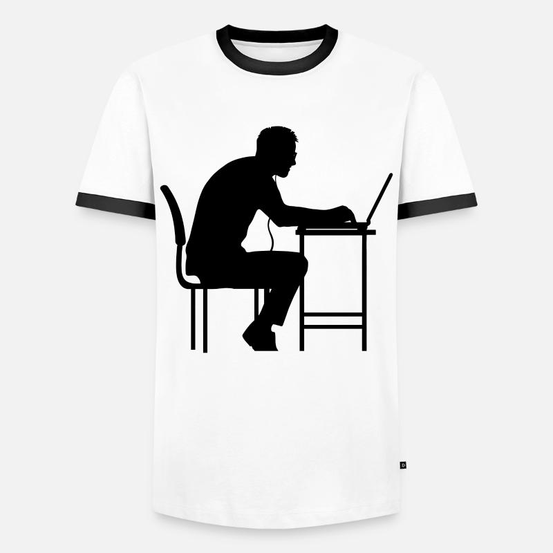 Hacker Hacking Hack - T-shirt contrasté Homme - blanc/noir