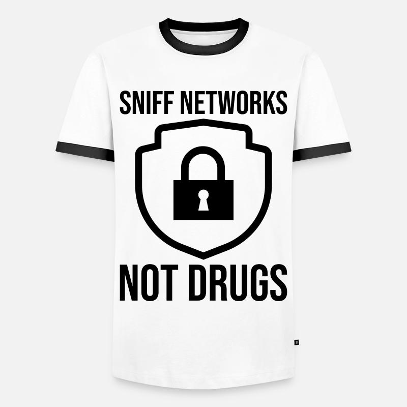 Cybersecurity Computersicherheit Cybersecurity - Männer Kontrast-T-Shirt - Weiß/Schwarz