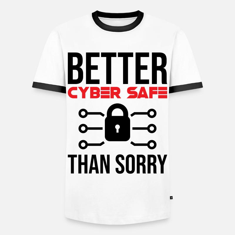Cybersecurity Computer Security Cybersecurity - Men's Ringer Shirt - white/black
