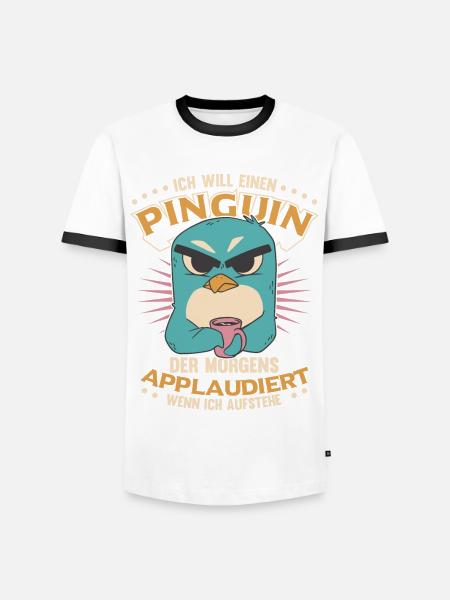 Sarkasmus für Langschläfer - Männer Kontrast-T-Shirt - Weiß/Schwarz