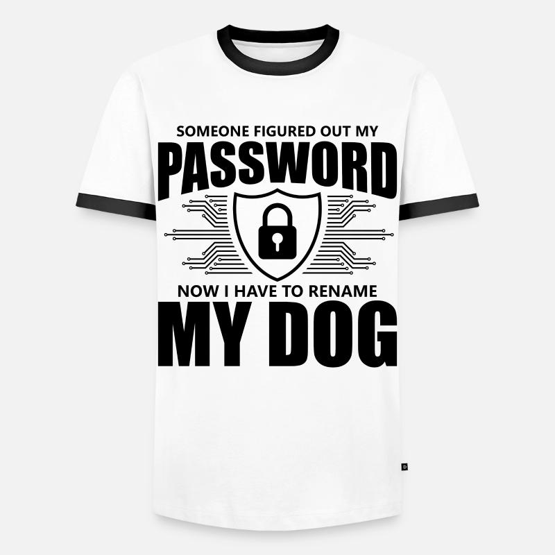 Cybersecurity Computersicherheit Cybersecurity - Männer Kontrast-T-Shirt - Weiß/Schwarz