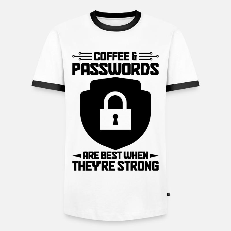 Cybersecurity Computersicherheit Cybersecurity - Männer Kontrast-T-Shirt - Weiß/Schwarz
