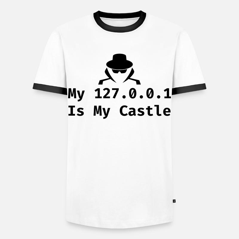 Cybersecurity Computersicherheit Cybersecurity - Männer Kontrast-T-Shirt - Weiß/Schwarz