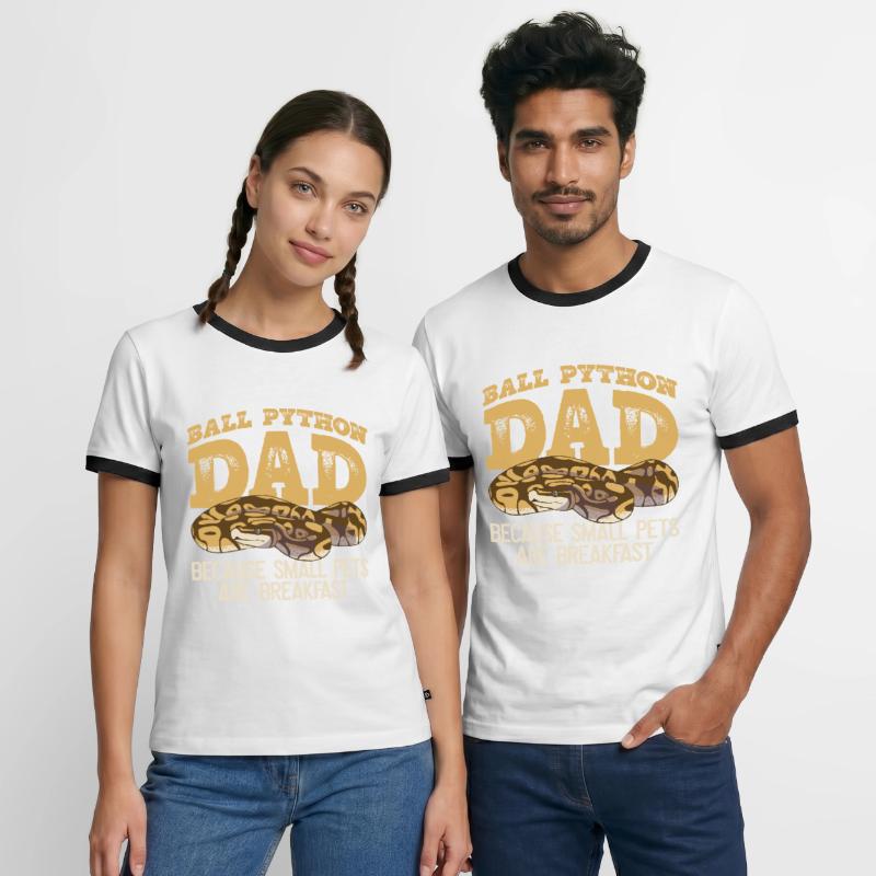 Boule de banane Python Papa Königspython Besitzer T-shirt contrasté Homme