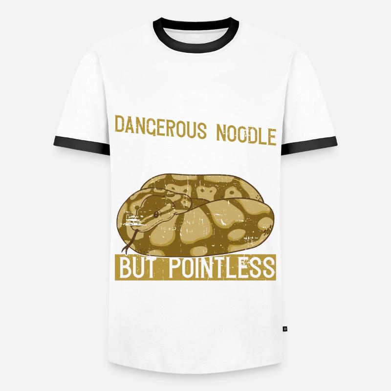 Banane Ballpython Königspython - Männer Kontrast-T-Shirt - Weiß/Schwarz