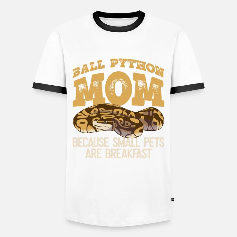 Ballpython Mutter Banane Königspython - Männer Kontrast-T-Shirt - Weiß/Schwarz