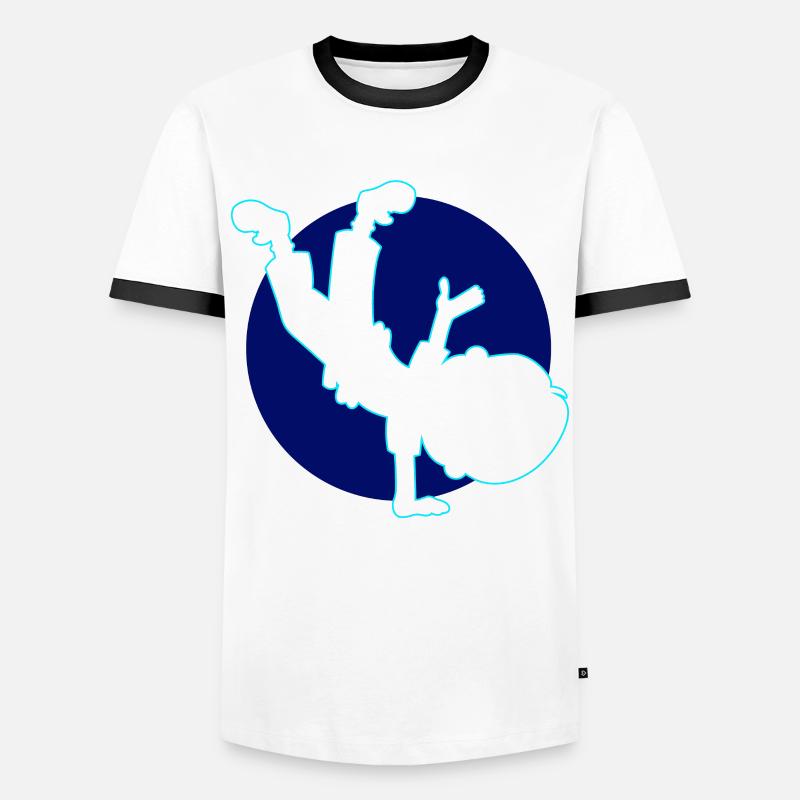 Breakdancer Breakdancing Dancers - Men's Ringer Shirt - white/black