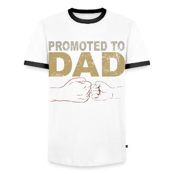Retro Papa Outfit zum Vatertag - Männer Kontrast-T-Shirt - Weiß/Schwarz - Vorne - AI Model Female 172 light (172cm) & AI Model Male 178 dark (178cm)