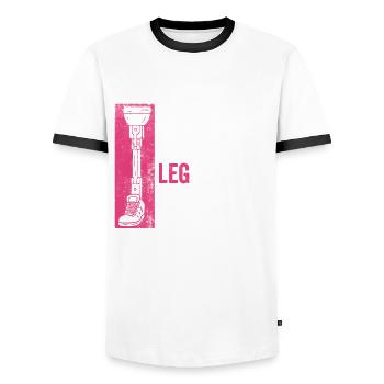 Prothese Gliedmaßen Prothetische Gliedmaßen - Men's Ringer Shirt - white/black - Front - AI Model Female 172 light (172cm) & AI Model Male 178 dark (178cm)