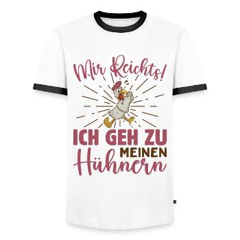 Mir Reichts Ich Geh Zu Meinen Hühnern - Männer Kontrast-T-Shirt - Weiß/Schwarz - Vorne - AI Model Female 172 light (172cm) & AI Model Male 178 dark (178cm)