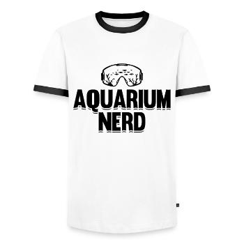 Aquarium Nerd Loves Ocean Science Marine Biologist - Männer Kontrast-T-Shirt - Weiß/Schwarz - Vorne - AI Model Female 172 light (172cm) & AI Model Male 178 dark (178cm)