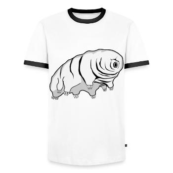Tardigrade Wasserbär lustig Bärtierchen - Männer Kontrast-T-Shirt - Weiß/Schwarz - Vorne - AI Model Female 172 light (172cm) & AI Model Male 178 dark (178cm)