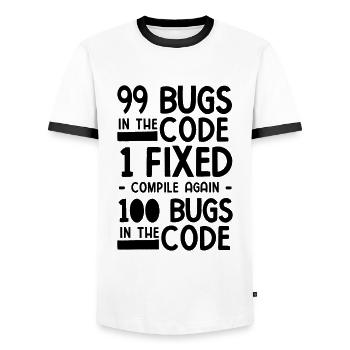 Software Ingenieur Informatiker Programmierer - Männer Kontrast-T-Shirt - Weiß/Schwarz - Vorne - AI Model Female 172 light (172cm) & AI Model Male 178 dark (178cm)