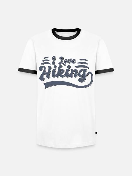 Ich liebe Wandern - Männer Kontrast-T-Shirt - Weiß/Schwarz