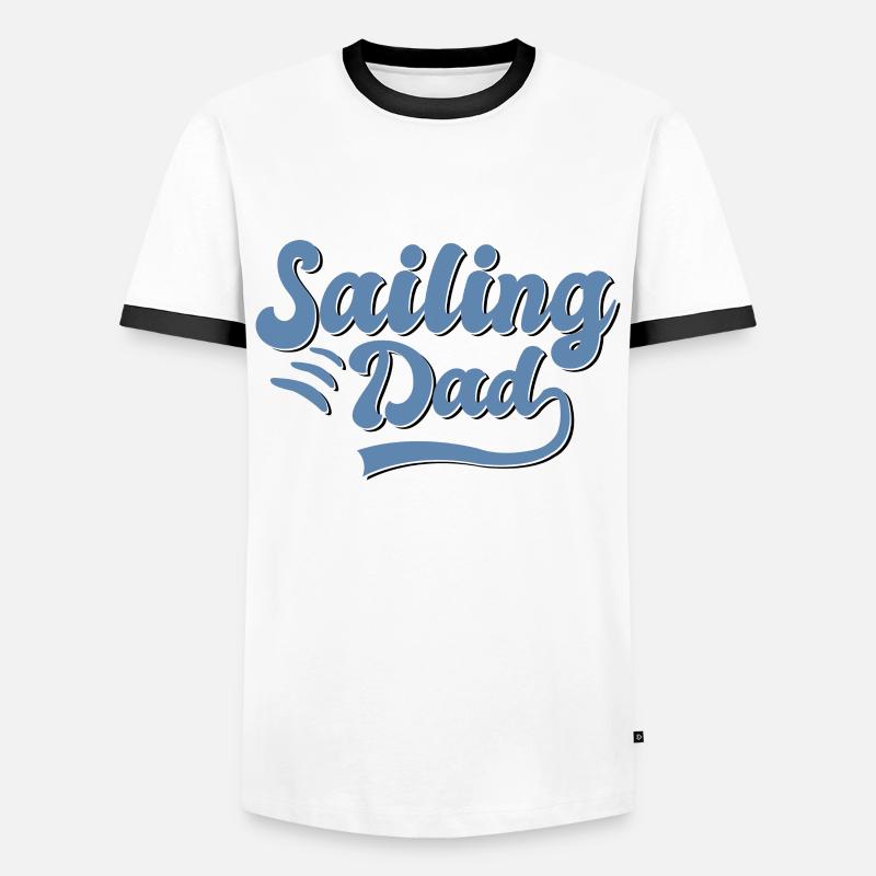 Sailing Dad - Men's Ringer Shirt - white/black