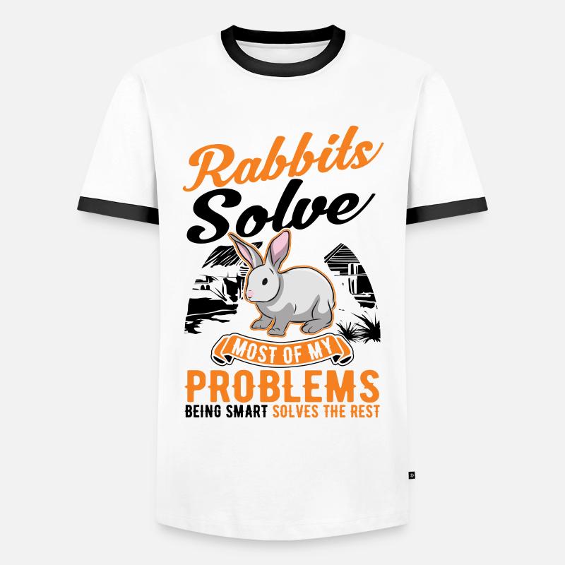 Rabbit Rabbit Rabbit - Men's Ringer Shirt - white/black