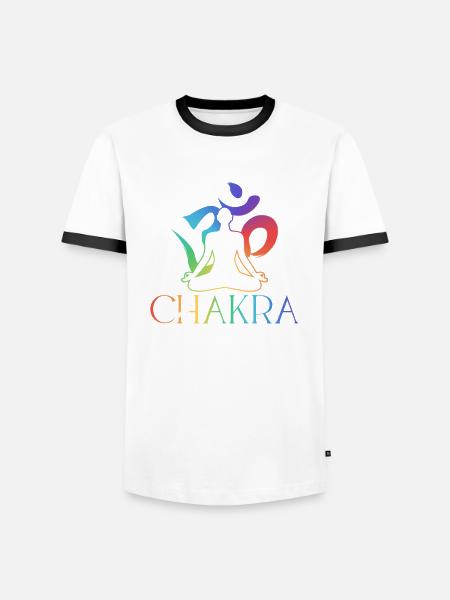 Reiki Praktiker Chakraheilung - Männer Kontrast-T-Shirt - Weiß/Schwarz
