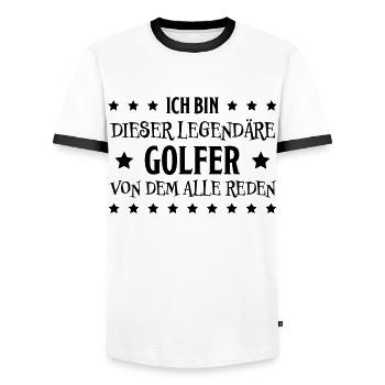 Golfer Hobby Golf Lustiger Spruch Golfer Geschenk - Männer Kontrast-T-Shirt - Weiß/Schwarz - Vorne - AI Model Female 172 light (172cm) & AI Model Male 178 dark (178cm)