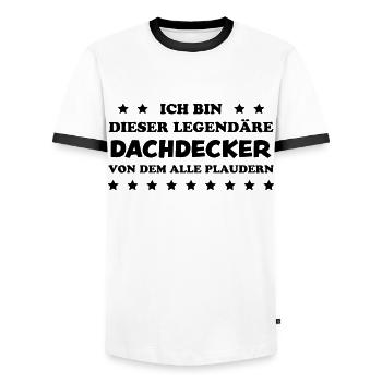 Dachdecker Handwerker Spruch Dachdecker Geschenk - Männer Kontrast-T-Shirt - Weiß/Schwarz - Vorne - AI Model Female 172 light (172cm) & AI Model Male 178 dark (178cm)