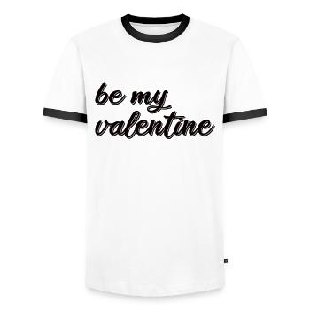 Valentinstag Spruch - Männer Kontrast-T-Shirt - Weiß/Schwarz - Vorne - AI Model Female 172 light (172cm) & AI Model Male 178 dark (178cm)