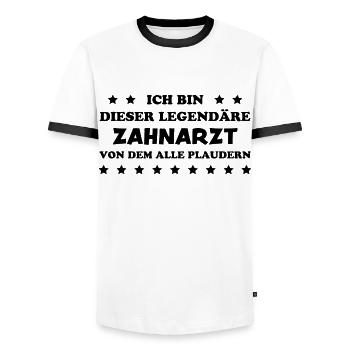 Zahnarzt Lustiger Spruch Job Zahnmedizin Geschenk - Männer Kontrast-T-Shirt - Weiß/Schwarz - Vorne - AI Model Female 172 light (172cm) & AI Model Male 178 dark (178cm)