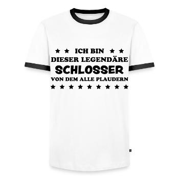 Schlosser Beruf Lustiger Spruch Schlosser Geschenk - Männer Kontrast-T-Shirt - Weiß/Schwarz - Vorne - AI Model Female 172 light (172cm) & AI Model Male 178 dark (178cm)