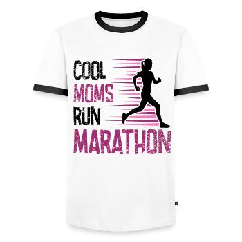 Laufen Sie 26,2 Meilen Marathon Herausforderung - Männer Kontrast-T-Shirt - Weiß/Schwarz - Vorne - AI Model Female 172 light (172cm) & AI Model Male 178 dark (178cm)