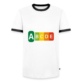 65 Jahre Feinste Qualität Geschenk 65. Geburtstag - Männer Kontrast-T-Shirt - Weiß/Schwarz - Vorne - AI Model Female 172 light (172cm) & AI Model Male 178 dark (178cm)