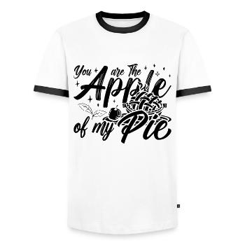You Are The Apple Of My Pie Baking Apple Pie Lover - Men's Ringer Shirt - white/black - Front - AI Model Female 172 light (172cm) & AI Model Male 178 dark (178cm)