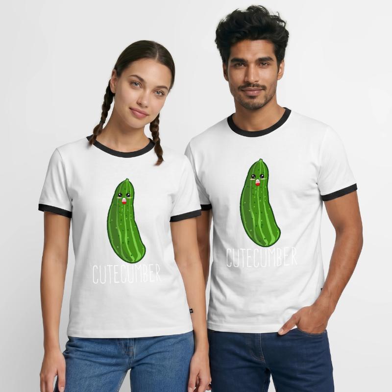 Concombre Concombre Concombre Concombre Concombre T-shirt contrasté Homme