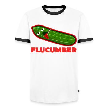 Kranke Gurke Flucumber Gurken - Männer Kontrast-T-Shirt - Weiß/Schwarz - Vorne - AI Model Female 172 light (172cm) & AI Model Male 178 dark (178cm)