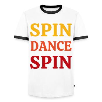 Dance with Your Heart Flag Guard Gift - Men's Ringer Shirt - white/black - Front - AI Model Female 172 light (172cm) & AI Model Male 178 dark (178cm)