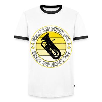 Euphonium Eufonium Euphoniste - T-shirt contrasté Homme - blanc/noir - Devant - AI Model Female 172 light (172cm) & AI Model Male 178 dark (178cm)
