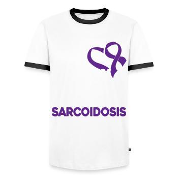 Sarkoidose Bewusstsein Sarkoidose Überlebender Lil - Männer Kontrast-T-Shirt - Weiß/Schwarz - Vorne - AI Model Female 172 light (172cm) & AI Model Male 178 dark (178cm)