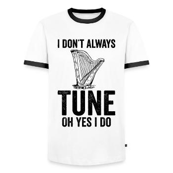 Harpist Harpist - Men's Ringer Shirt - white/black - Front - AI Model Female 172 light (172cm) & AI Model Male 178 dark (178cm)
