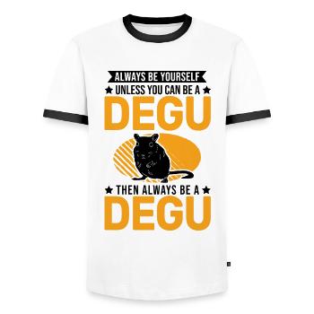 Always be yourself Degu Walddegu - Männer Kontrast-T-Shirt - Weiß/Schwarz - Vorne - AI Model Female 172 light (172cm) & AI Model Male 178 dark (178cm)