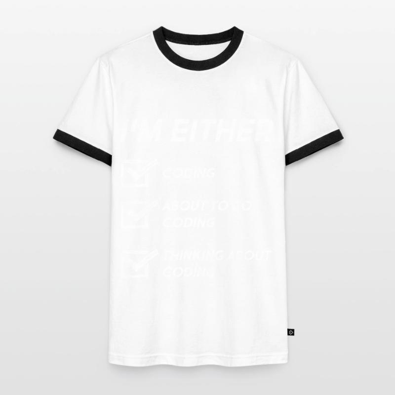 Citations de codage amusantes Codage Love Coder Programmeur T-shirt contrasté Homme